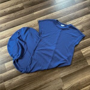 Time and Tru Indigo Ribbed Top